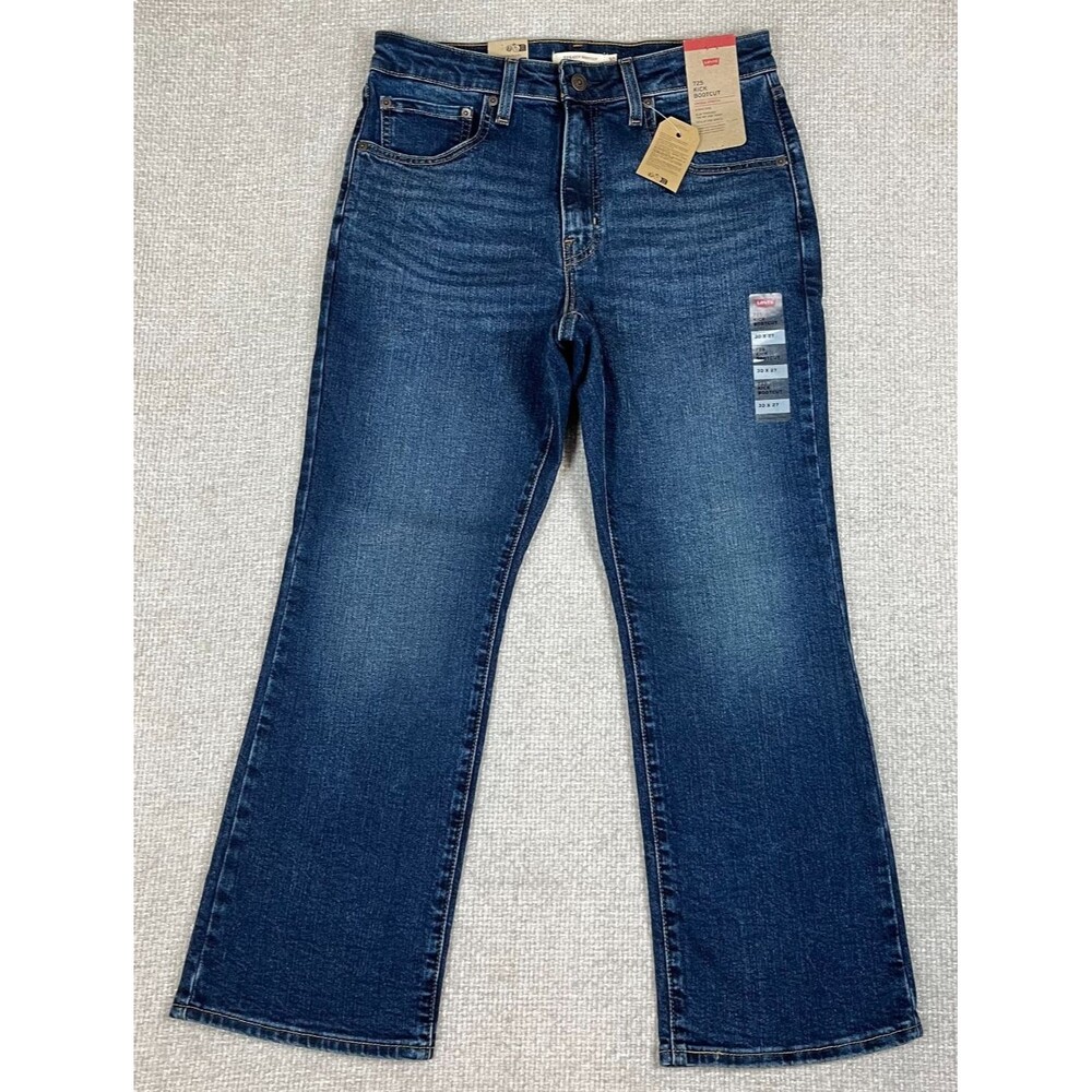 Levi's 725 Kick Bootcut Jeans Womens 30 Blue High Rise Vintage Stretch 30x27 NWT
